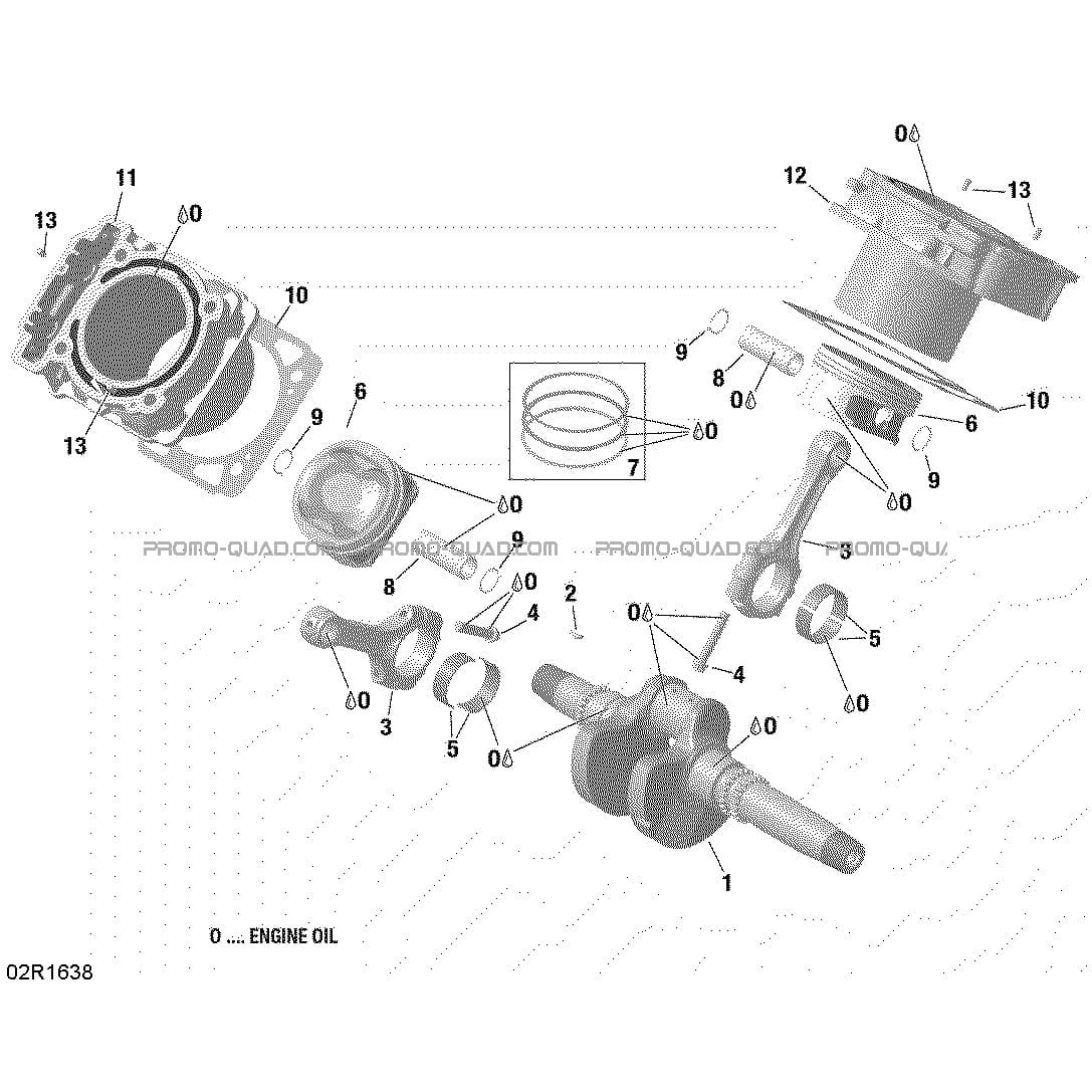 Vilebrequin  Can-am  2016 Toutes les cylindrées  Original parts OEM