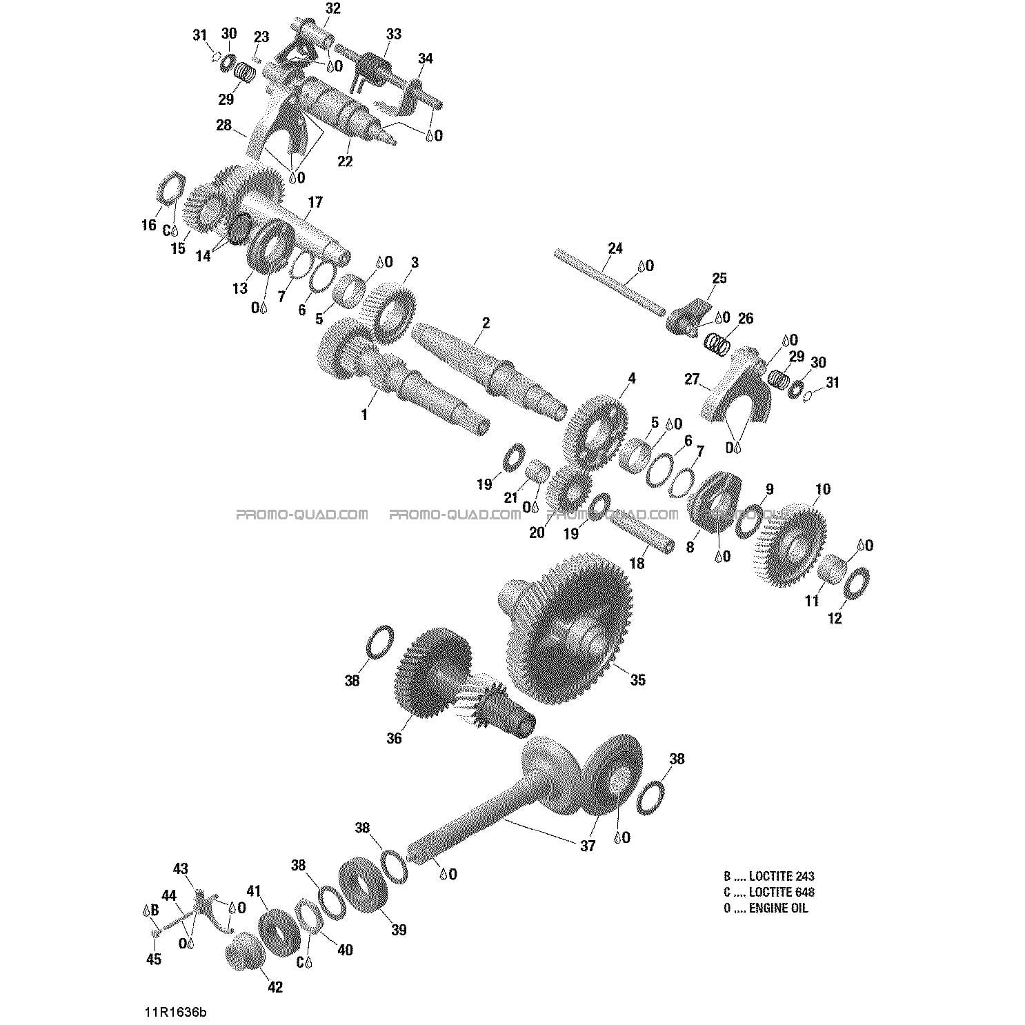 Composants Boîte Engrenage - Sans Différentiel Arrière Verrouillable  Can-am  2016 Toutes les cylindrées  pièces OEMComposants Boîte Engrenage - Sans Différentiel Arrière Verrouillable  Can-am  2016 Toutes les cylindrées  pièces OEM