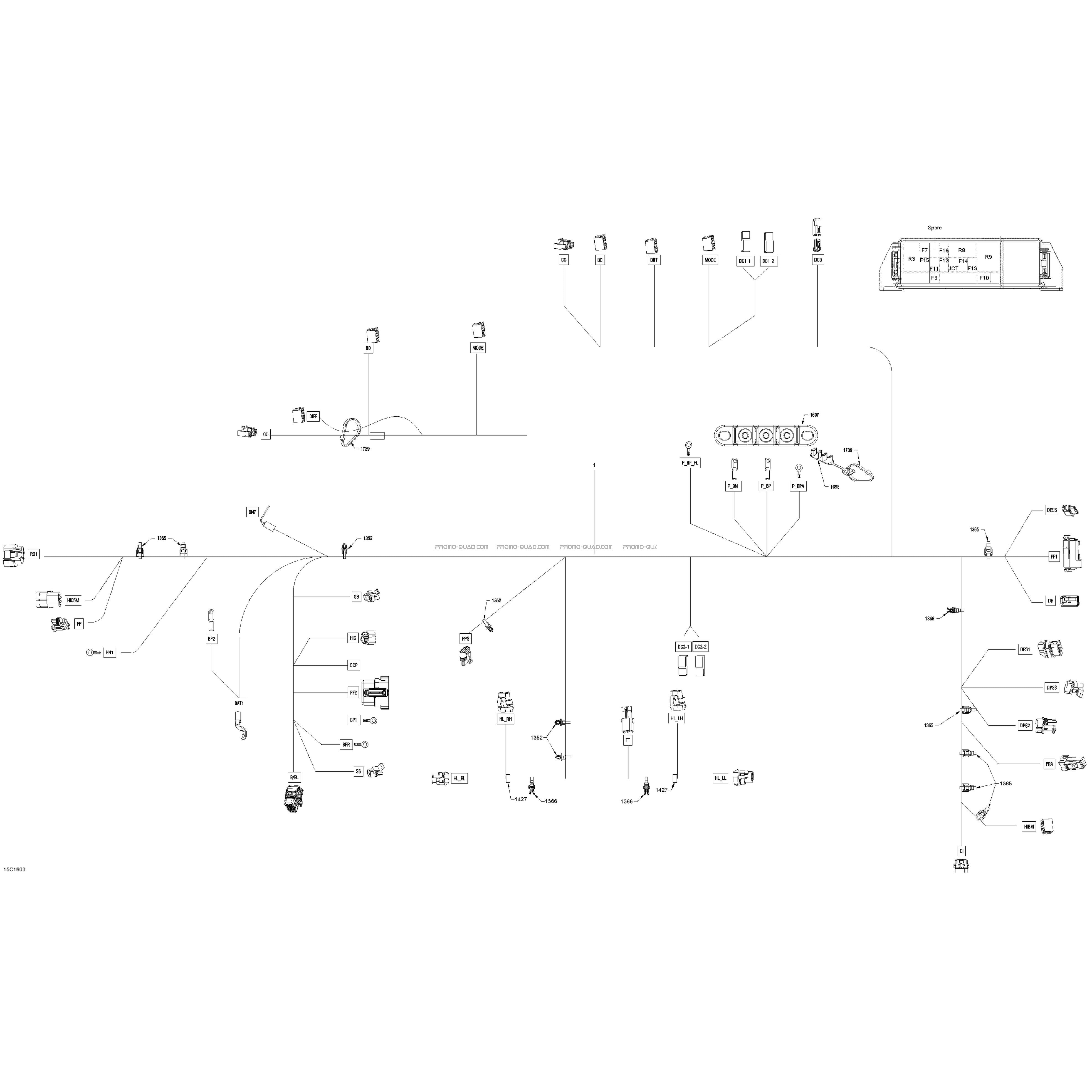 Câblage Principal  Can-am  2016 Toutes les cylindrées  pièces OEMCâblage Principal  Can-am  2016 Toutes les cylindrées  pièces OEM
