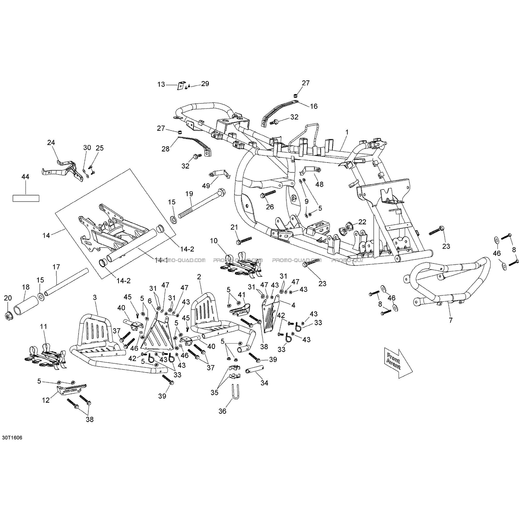 Châssis  Can-am  2016 Toutes les cylindrées  Original parts OEMChâssis  Can-am  2016 Toutes les cylindrées  Original parts OEM