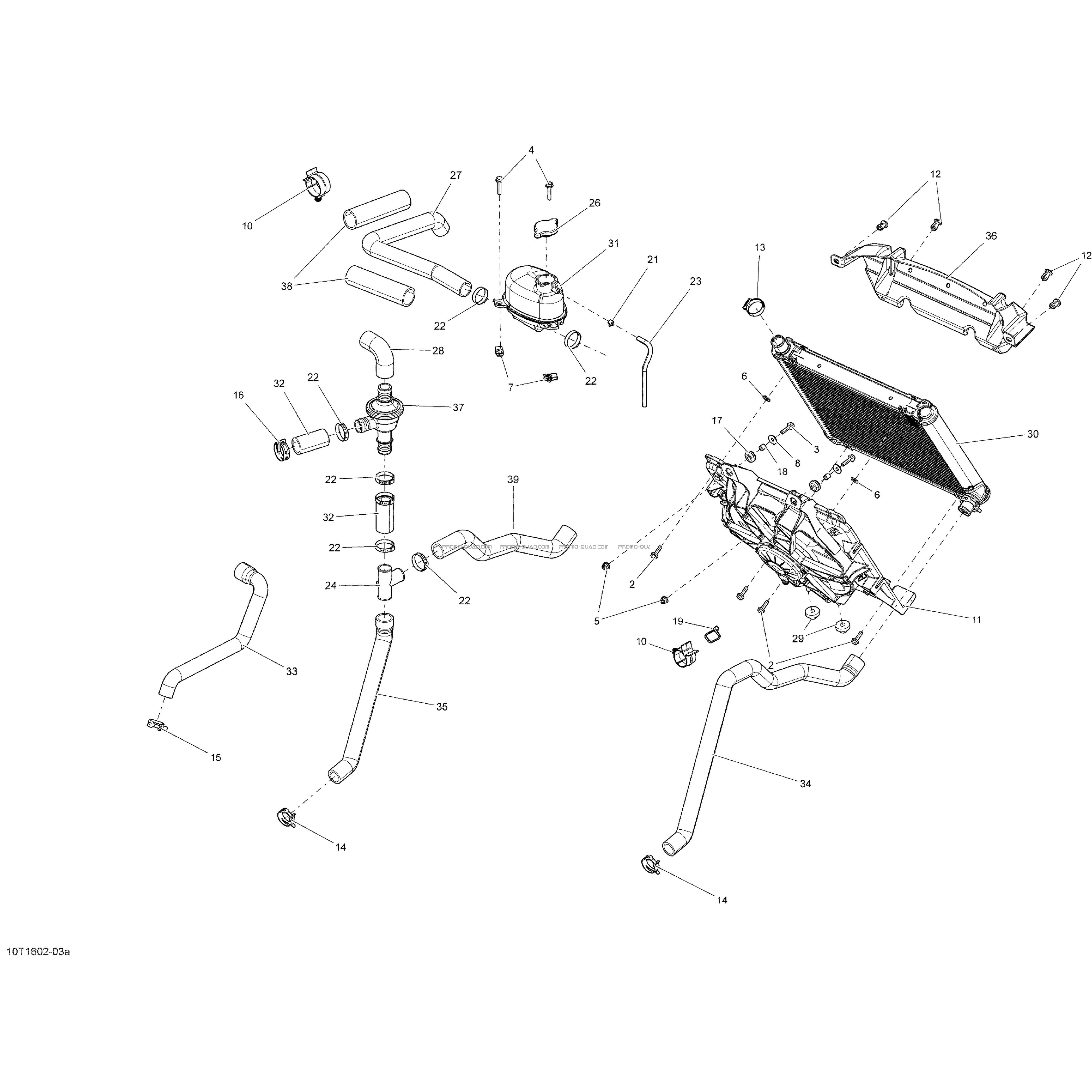 Système Refroidissement - Tous les Modèles  Can-am  2016 Toutes les cylindrées  Original parts OEMSystème Refroidissement - Tous les Modèles  Can-am  2016 Toutes les cylindrées  Original parts OEM