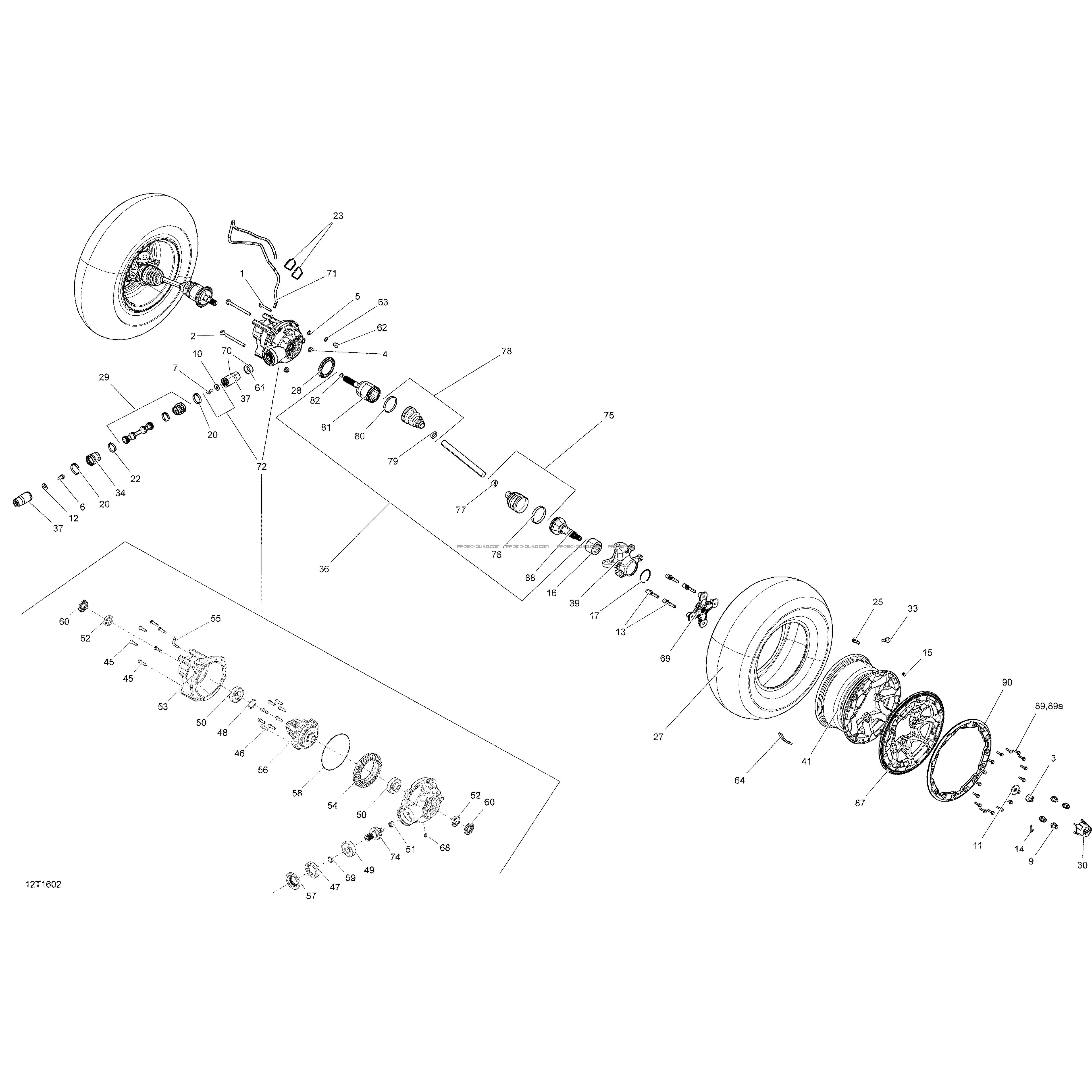 Système Entraînement Avant - Tous les Modèles  Can-am  2016 Toutes les cylindrées  Original parts OEMSystème Entraînement Avant - Tous les Modèles  Can-am  2016 Toutes les cylindrées  Original parts OEM
