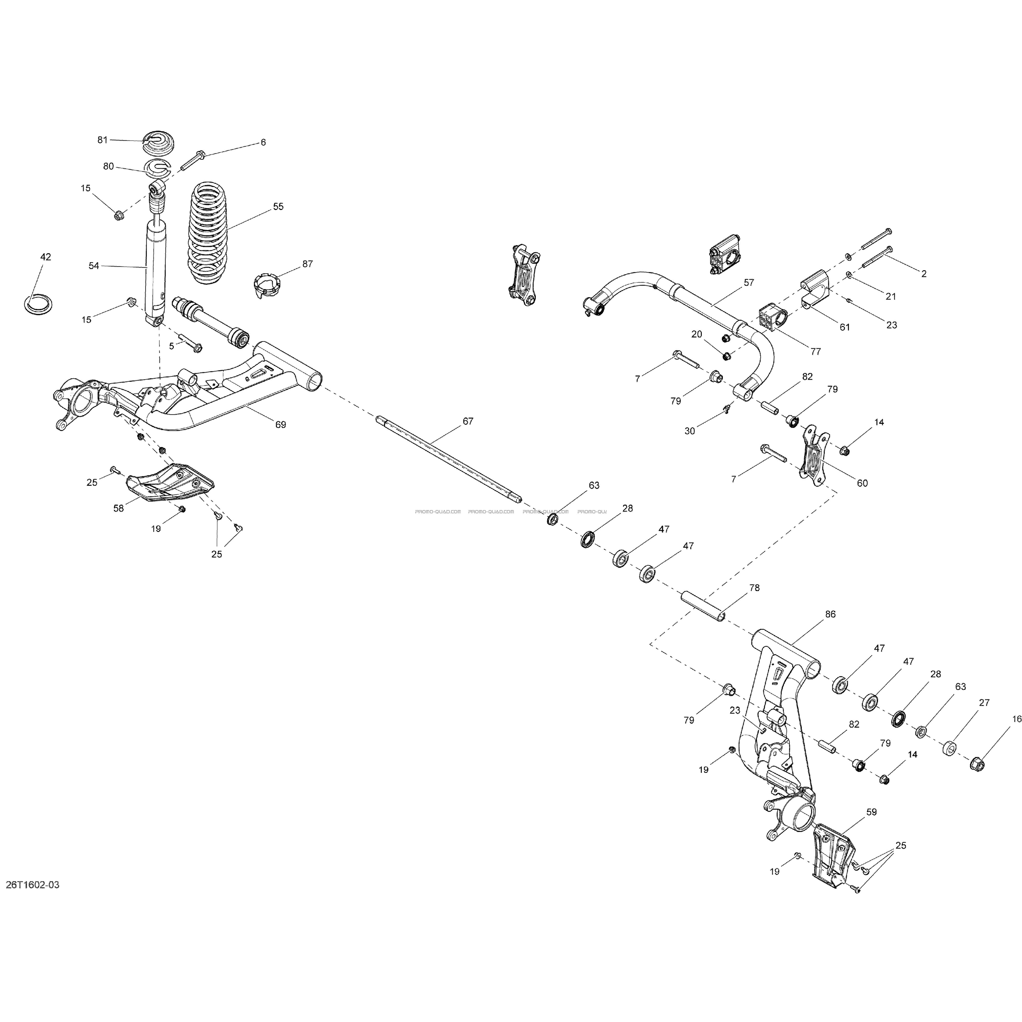 Suspension Arrière - XT - DPS  Can-am  2016 Toutes les cylindrées  Original parts OEMSuspension Arrière - XT - DPS  Can-am  2016 Toutes les cylindrées  Original parts OEM