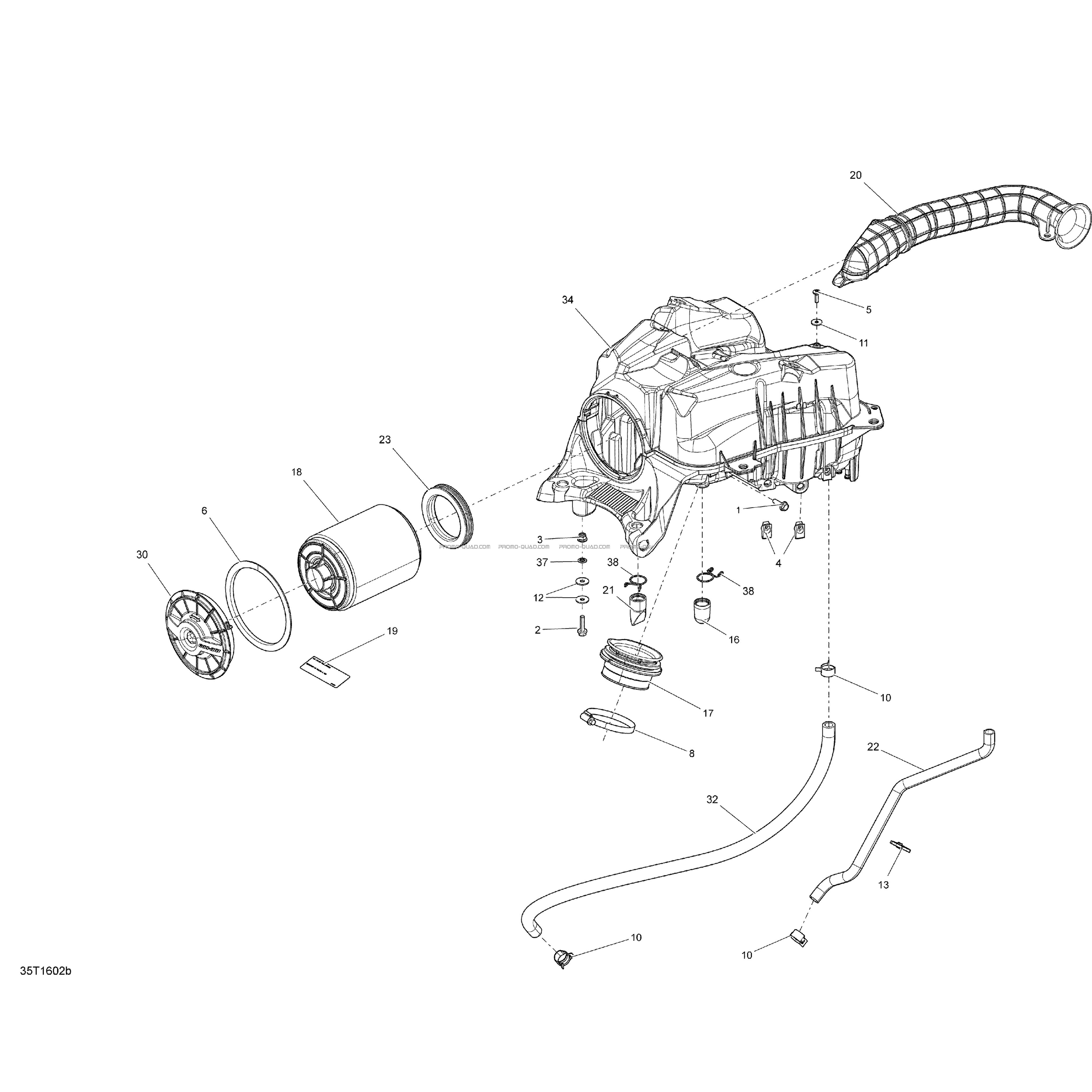 Admission Air - Sauf XMR  Can-am  2016 Toutes les cylindrées  Original parts OEMAdmission Air - Sauf XMR  Can-am  2016 Toutes les cylindrées  Original parts OEM