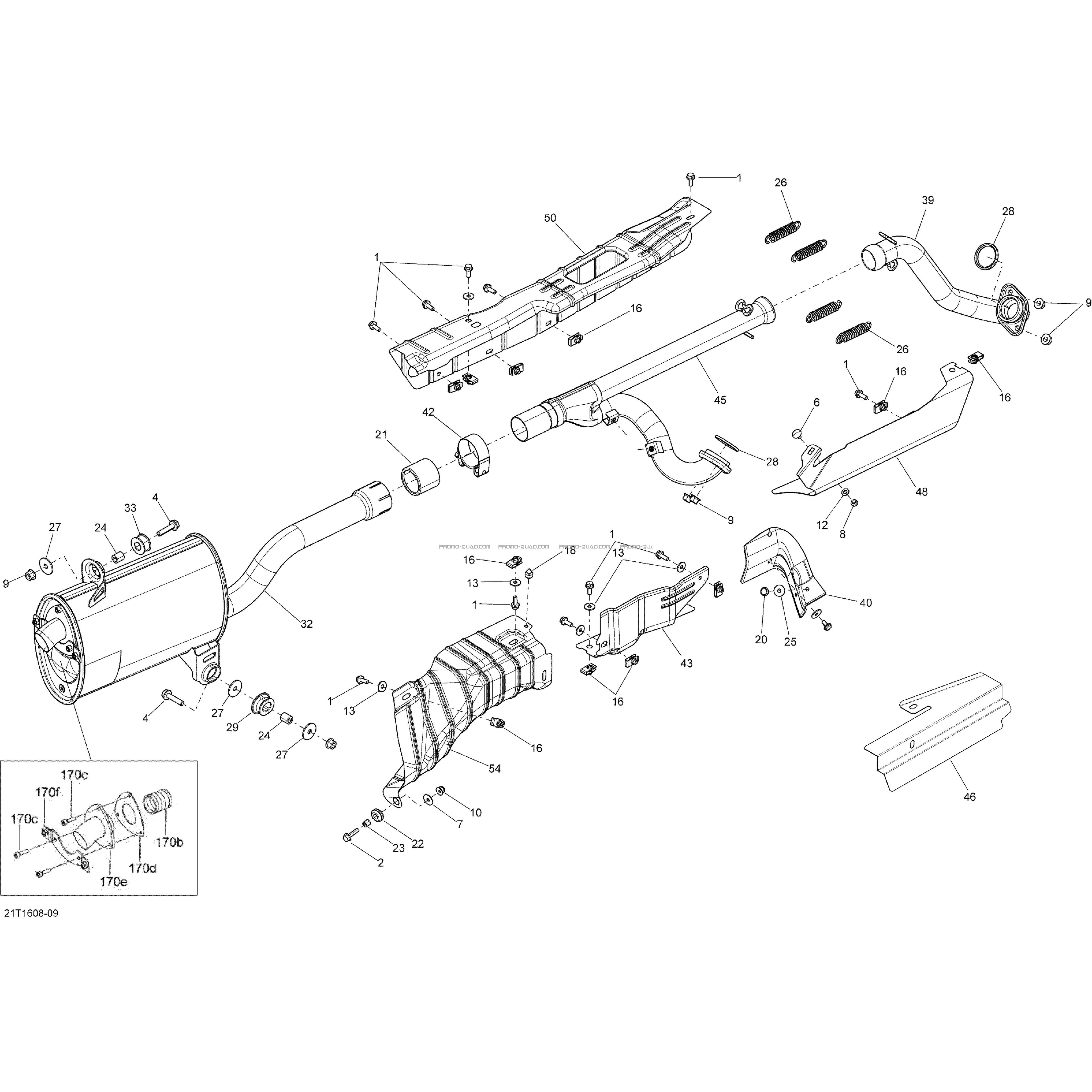 Système Échappement  Can-am  2016 Toutes les cylindrées  Original parts OEMSystème Échappement  Can-am  2016 Toutes les cylindrées  Original parts OEM