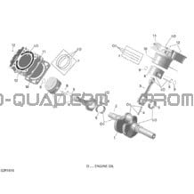 Vilebrequin et Pistons - 650 EFI pour Can-am Toutes les cylindrées 2016 650 EFI