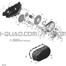Transmission - 650 EFI pour Can-am Toutes les cylindrées 2016 650 EFI