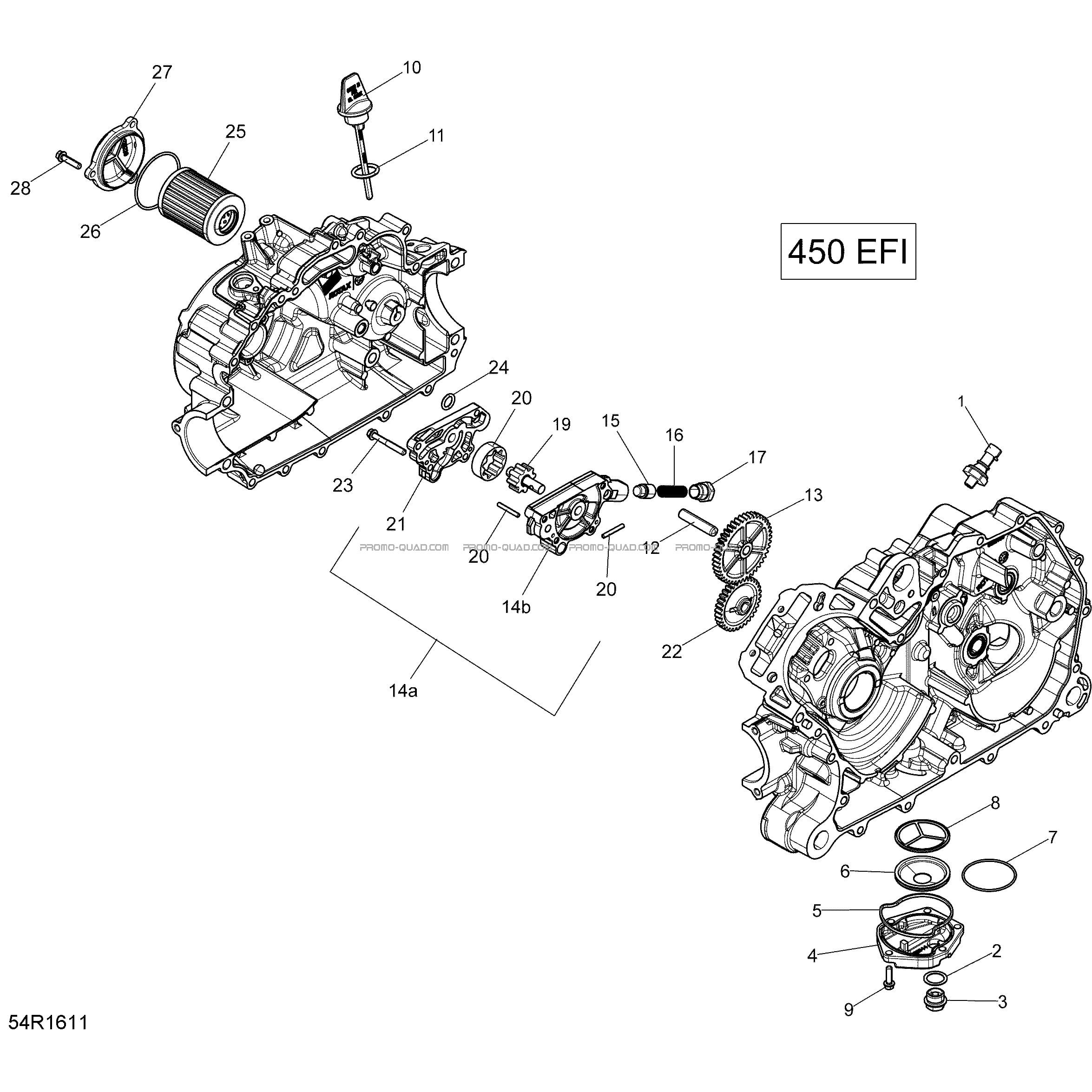 Lubrification du Moteur - 450 EFI  Can-am  2016 Toutes les cylindrées  Original parts OEMLubrification du Moteur - 450 EFI  Can-am  2016 Toutes les cylindrées  Original parts OEM