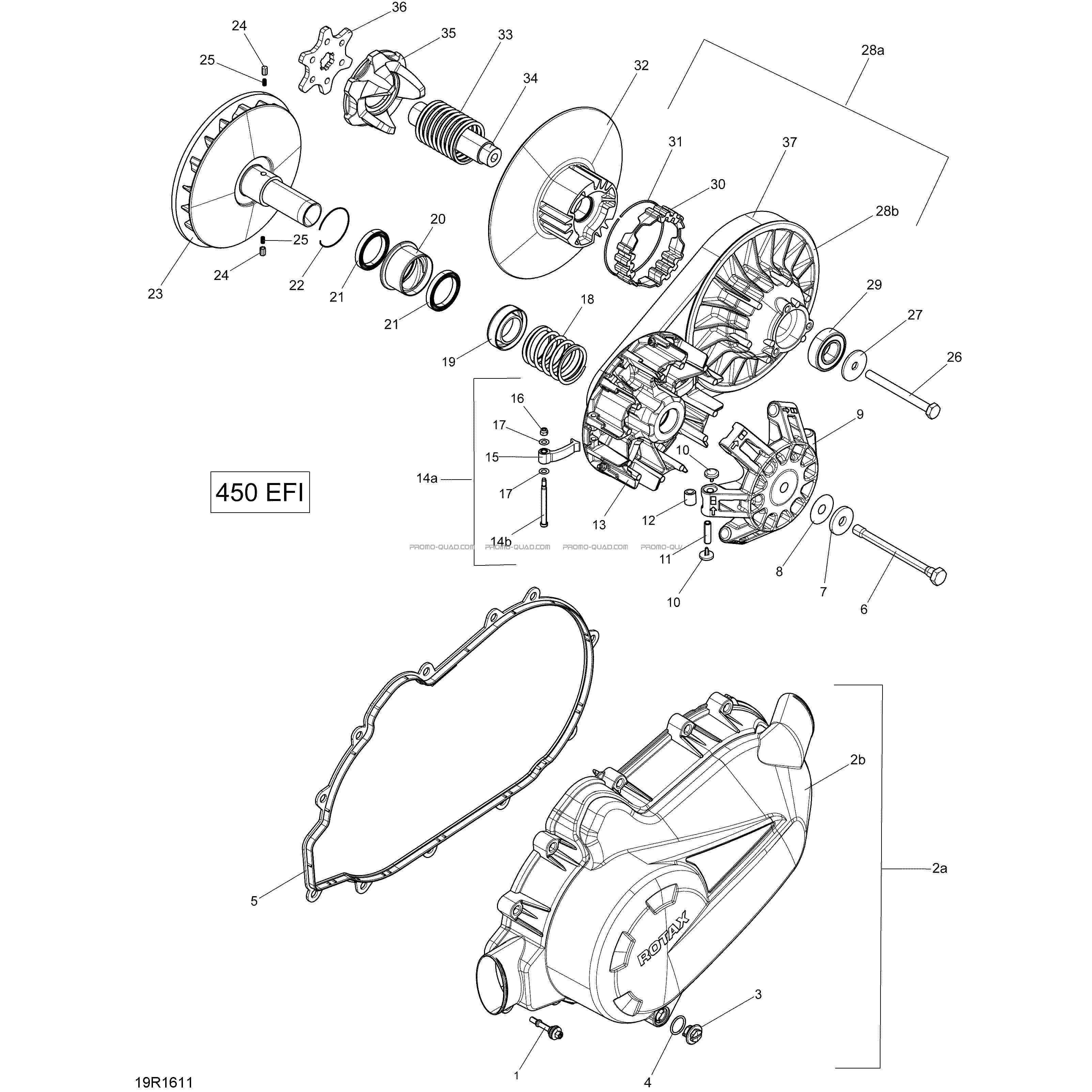 Transmission - 450 EFI  Can-am  2016 Toutes les cylindrées  pièces OEMTransmission - 450 EFI  Can-am  2016 Toutes les cylindrées  pièces OEM
