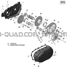 Transmission - 570 EFI pour Can-am Toutes les cylindrées 2016 Outlander L - 570 EFI