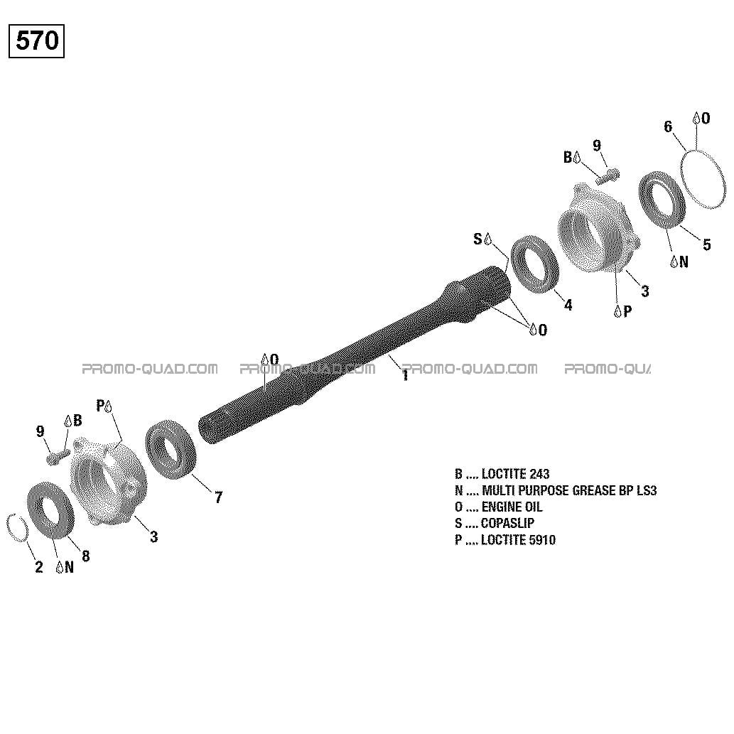 Arbre Entraînement - 570 EFI  Can-am  2016 Toutes les cylindrées  pièces OEMArbre Entraînement - 570 EFI  Can-am  2016 Toutes les cylindrées  pièces OEM