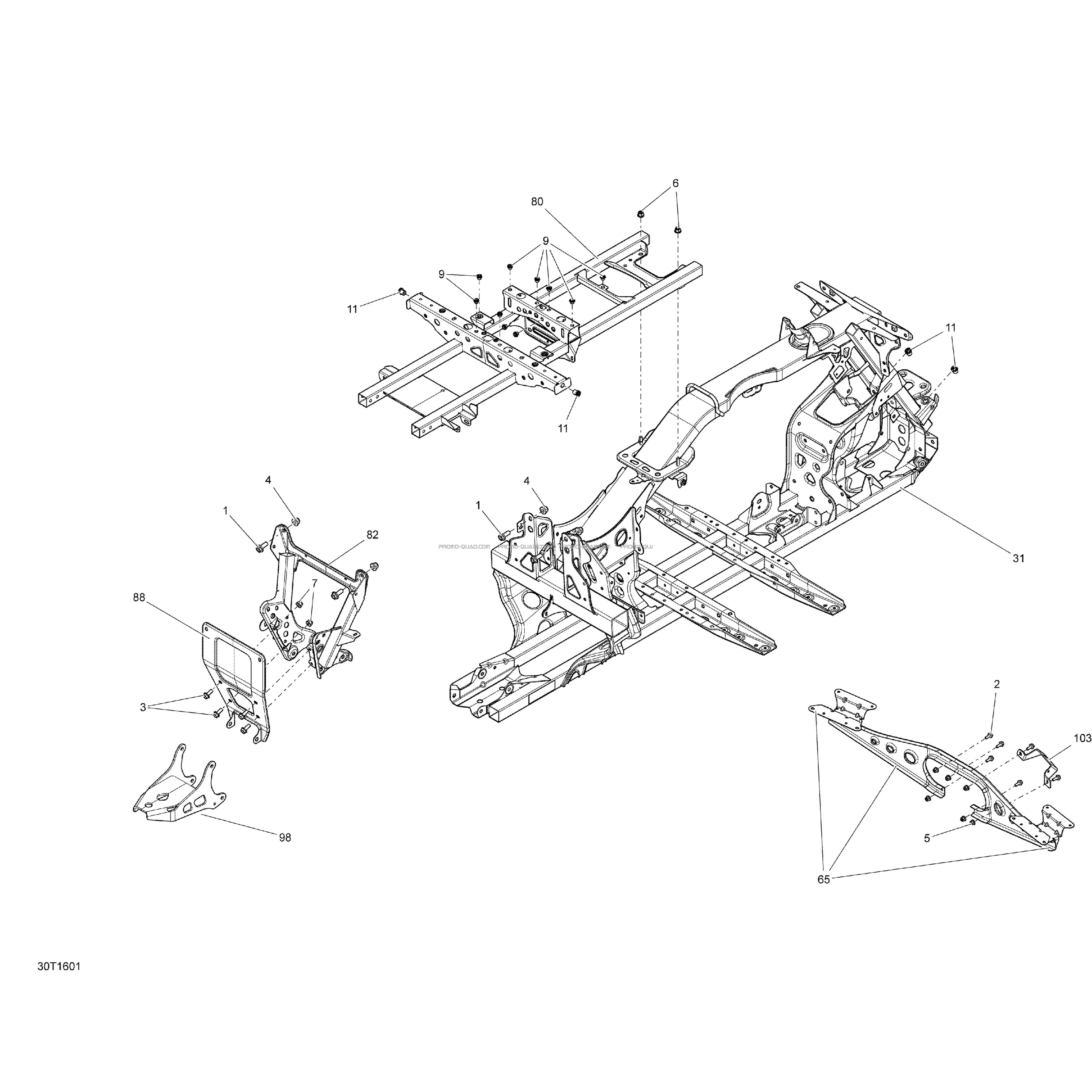 Châssis - Tous les Modèles  Can-am  2016 Toutes les cylindrées  Original parts OEMChâssis - Tous les Modèles  Can-am  2016 Toutes les cylindrées  Original parts OEM