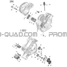 Lubrification du Moteur - 570 EFI (Ensemble PRO) pour Can-am Toutes les cylindrées 2016 Outlander L - 570 EFI - PRO Package