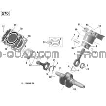 Vilebrequin et Pistons - 570 EFI pour Can-am Toutes les cylindrées 2016 Outlander L - 570 EFI - PRO Package