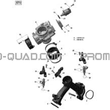 Collecteur Admission Air et Carter de Papillon - 570 EFI pour Can-am Toutes les cylindrées 2016 Outlander L - 570 EFI - PRO Package