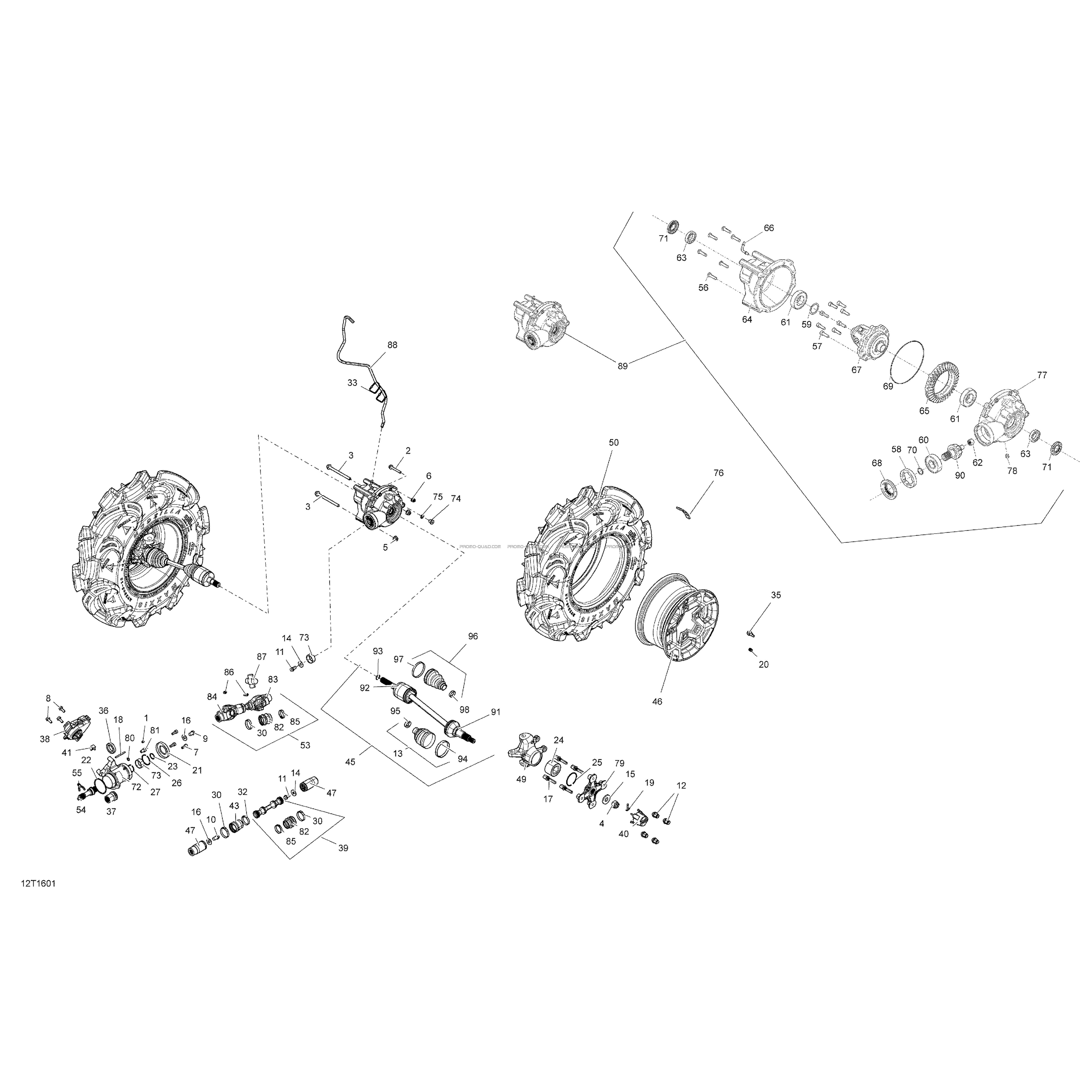 Système Entraînement Avant - Tous les Modèles  Can-am  2016 Toutes les cylindrées  Original parts OEMSystème Entraînement Avant - Tous les Modèles  Can-am  2016 Toutes les cylindrées  Original parts OEM