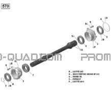 Arbre Entraînement - 570 EFI pour Can-am Toutes les cylindrées 2016 Outlander L - 570 EFI - PRO Package