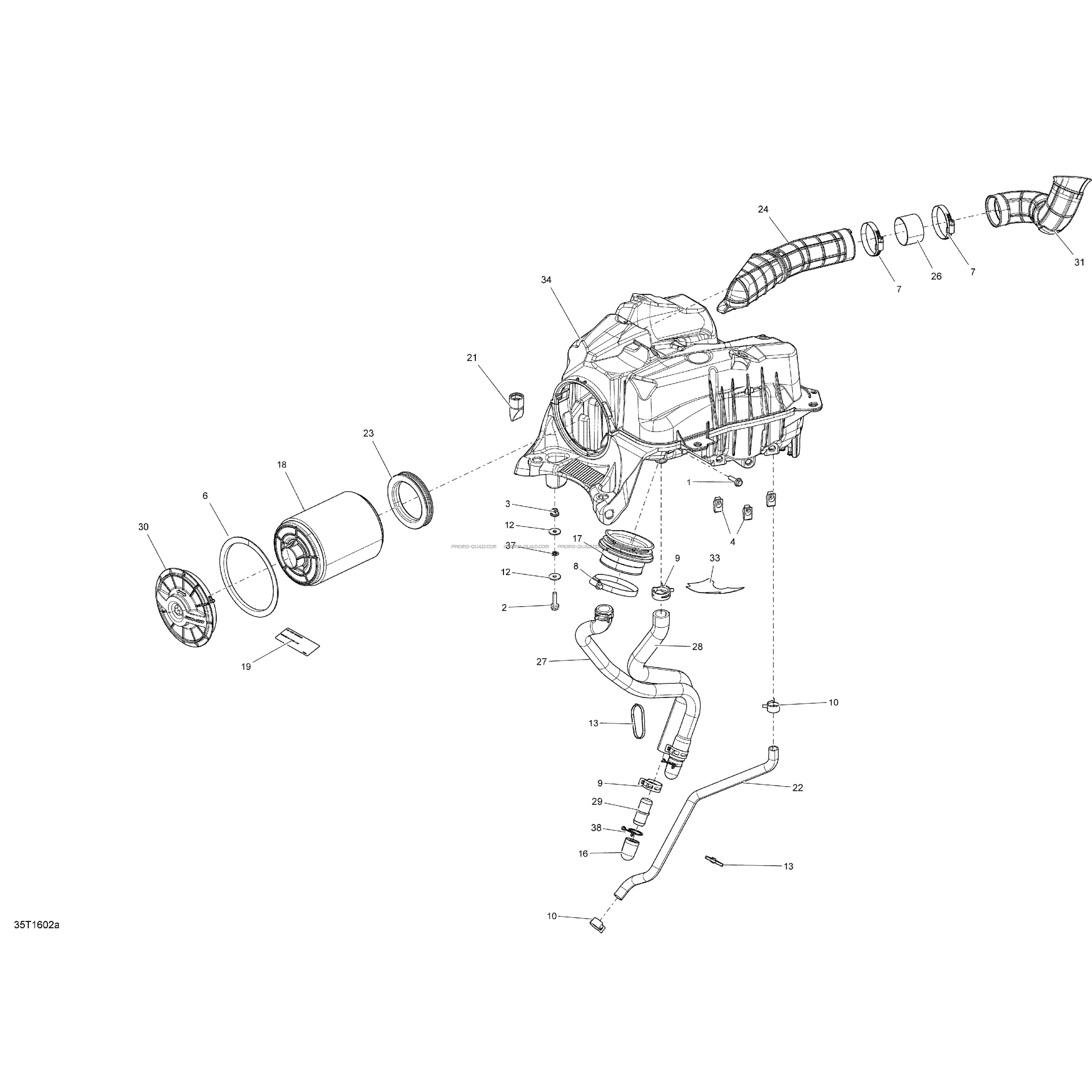 Admission Air - XMR  Can-am  2016 Toutes les cylindrées  Original parts OEMAdmission Air - XMR  Can-am  2016 Toutes les cylindrées  Original parts OEM