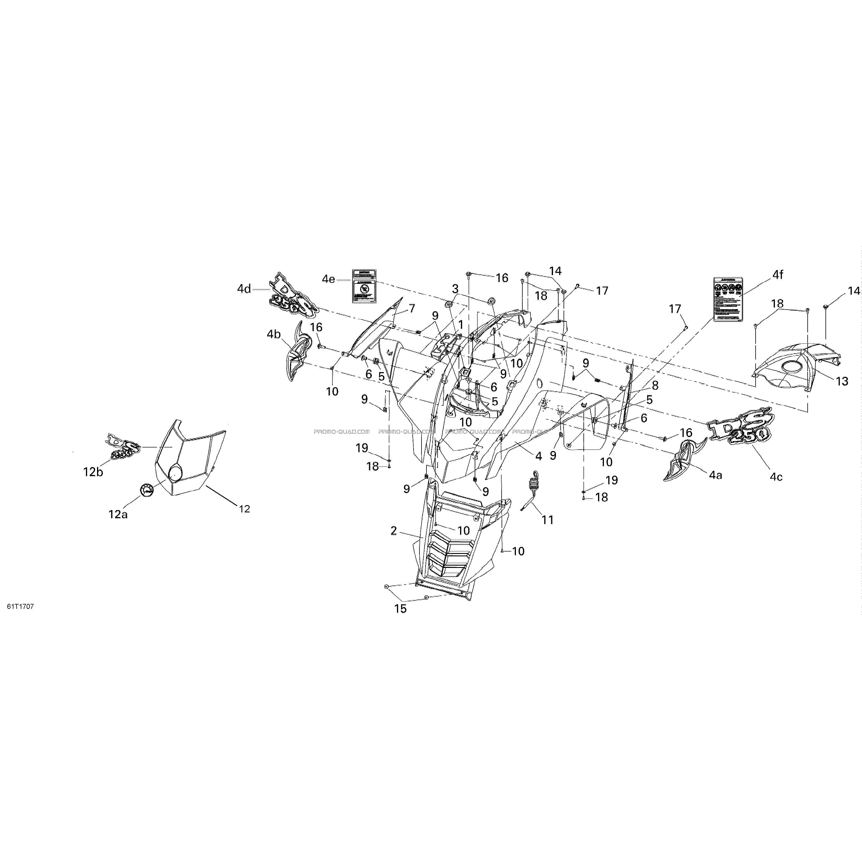 Aile Avant Amérique du Nord  Can-am  2017 Toutes les cylindrées  Original parts OEMAile Avant Amérique du Nord  Can-am  2017 Toutes les cylindrées  Original parts OEM