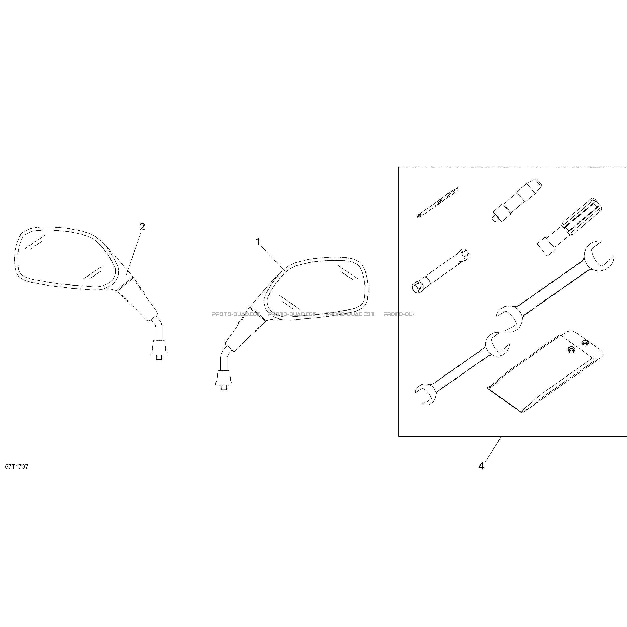 Mirroirs Et Outils  Can-am  2017 Toutes les cylindrées  Original parts OEMMirroirs Et Outils  Can-am  2017 Toutes les cylindrées  Original parts OEM