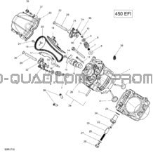 Culasse - 450 EFI pour Can-am Toutes les cylindrées 2017 Outlander L - 450 EFI - PRO Package