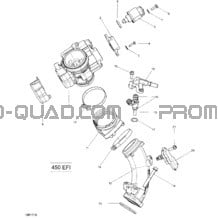 Collecteur Admission Air et Carter de Papillon - 450 EFI pour Can-am Toutes les cylindrées 2017 Outlander L - 450 EFI - PRO Package