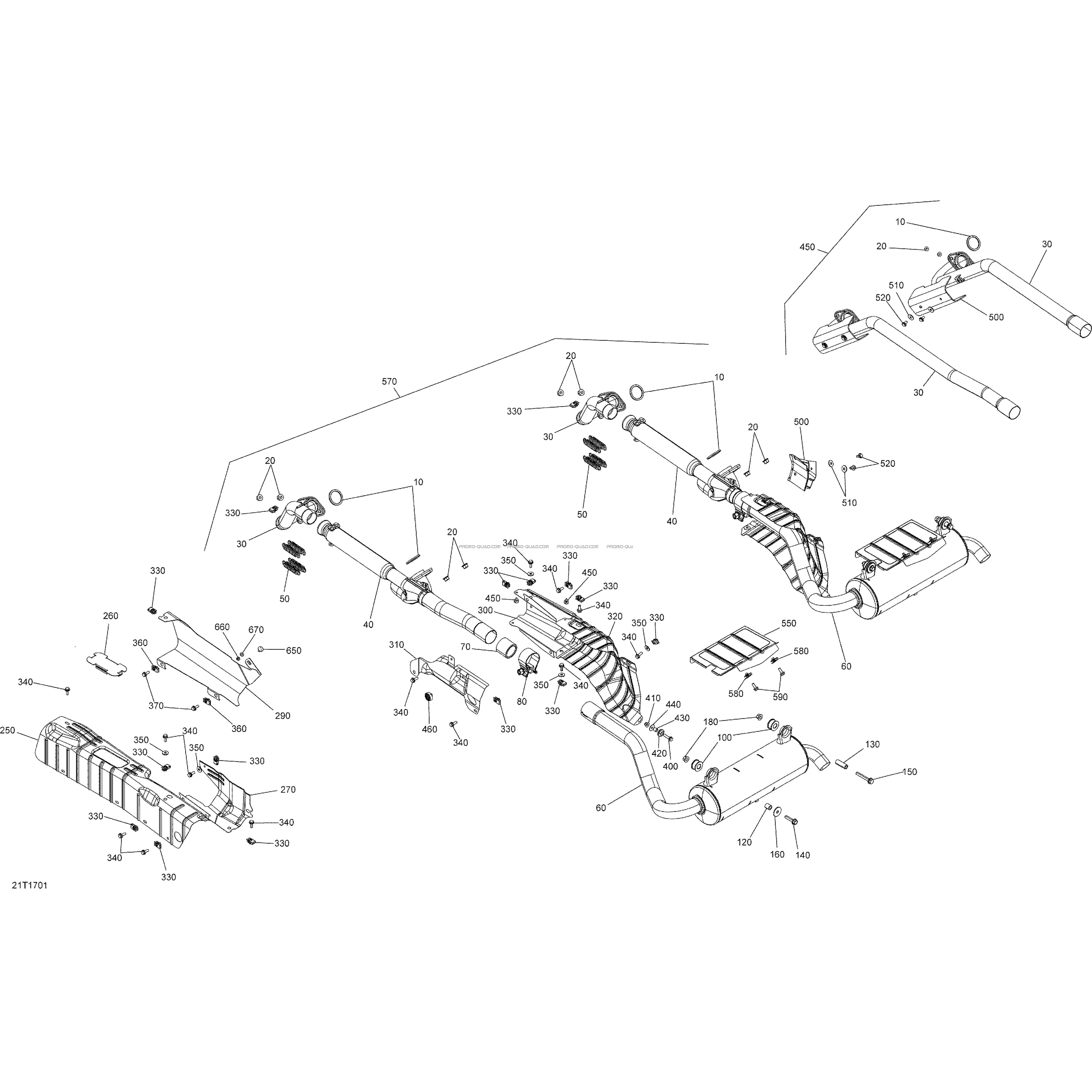 Système Échappement - Tous les Modèles  Can-am  2017 Toutes les cylindrées  Original parts OEMSystème Échappement - Tous les Modèles  Can-am  2017 Toutes les cylindrées  Original parts OEM