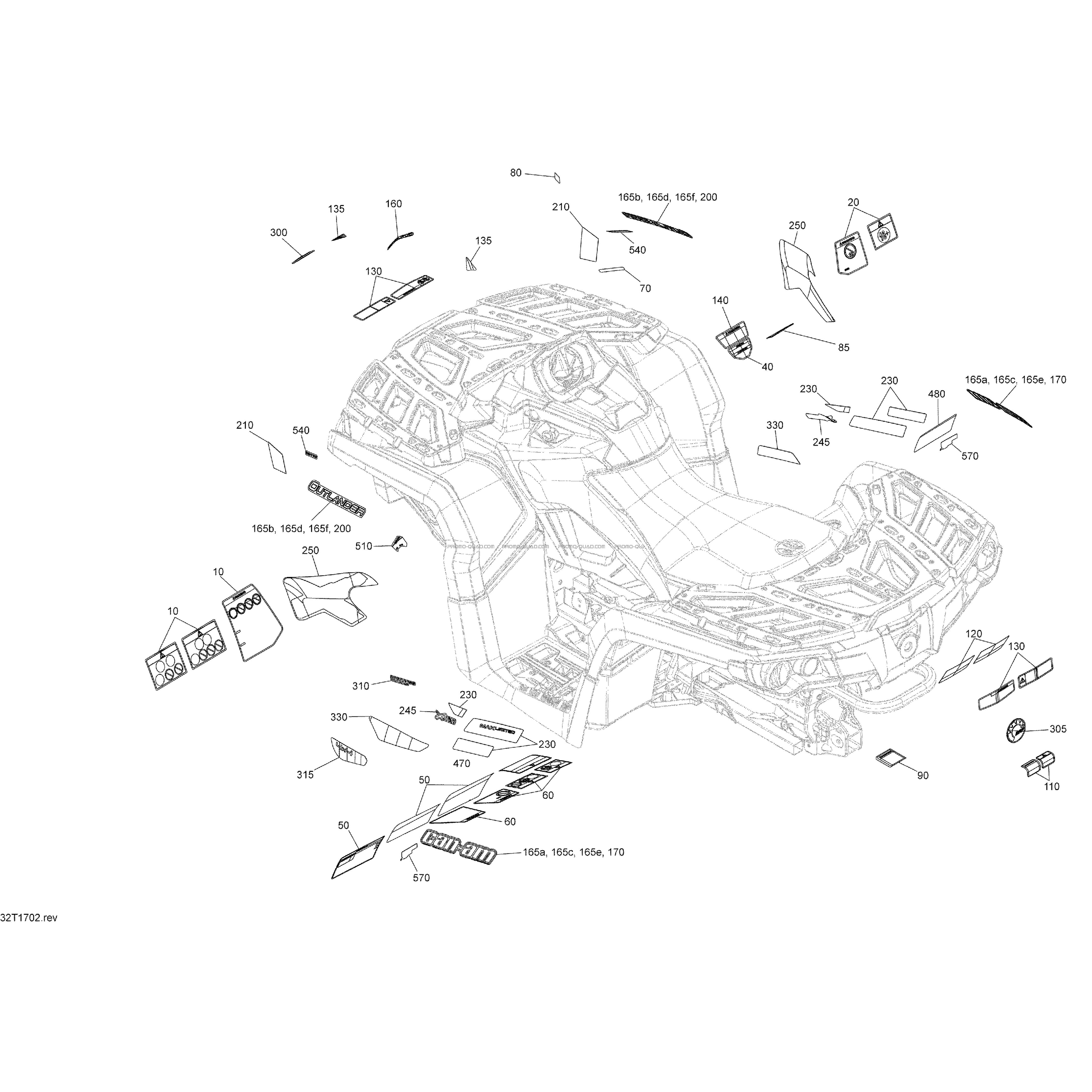 Décalques - Tous les Modèles  Can-am  2017 Toutes les cylindrées  Original parts OEMDécalques - Tous les Modèles  Can-am  2017 Toutes les cylindrées  Original parts OEM