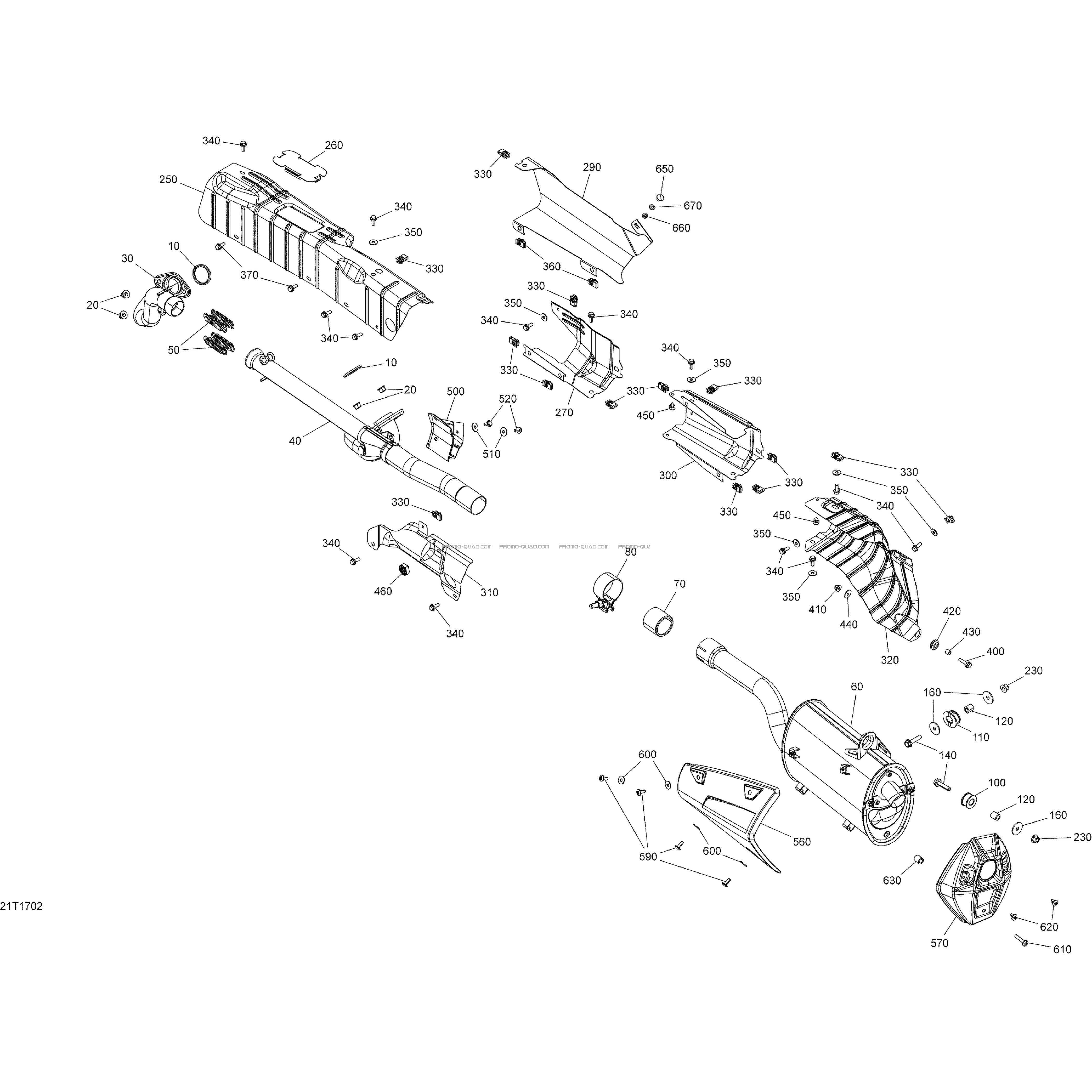 Système Échappement - Tous les Modèles  Can-am  2017 Toutes les cylindrées  Original parts OEMSystème Échappement - Tous les Modèles  Can-am  2017 Toutes les cylindrées  Original parts OEM