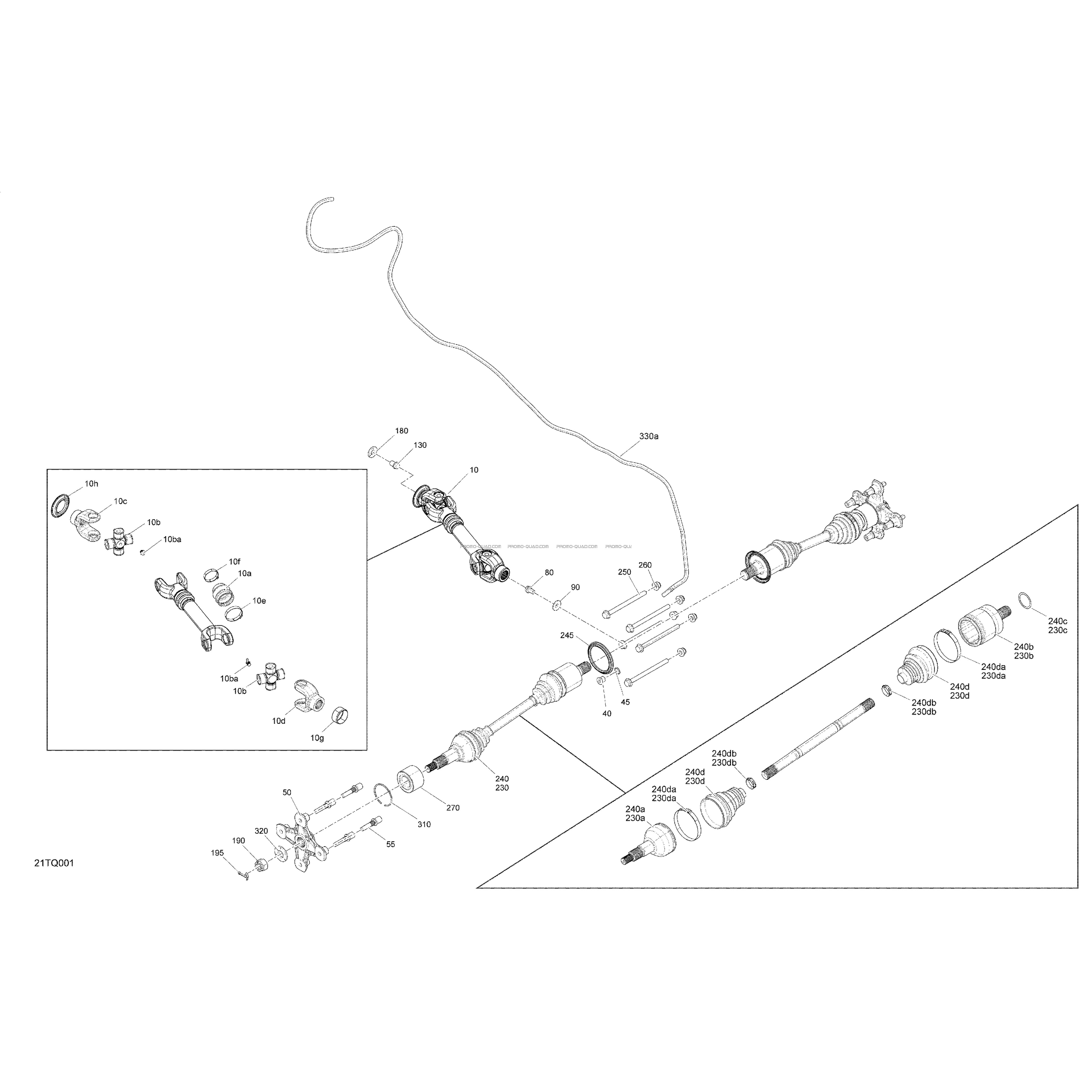 Entraînement - Arrière - Pièces Communes - 650 EFI XMR  Can-am  2017 Toutes les cylindrées  Original parts OEMEntraînement - Arrière - Pièces Communes - 650 EFI XMR  Can-am  2017 Toutes les cylindrées  Original parts OEM