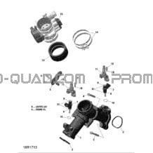 Collecteur Admission Air et Carter de Papillon - 1000R EFI pour Can-am Toutes les cylindrées 2017 Outlander - 1000R EFI - XMR Package 0005KHA00 0005KHC00 0005KHD00