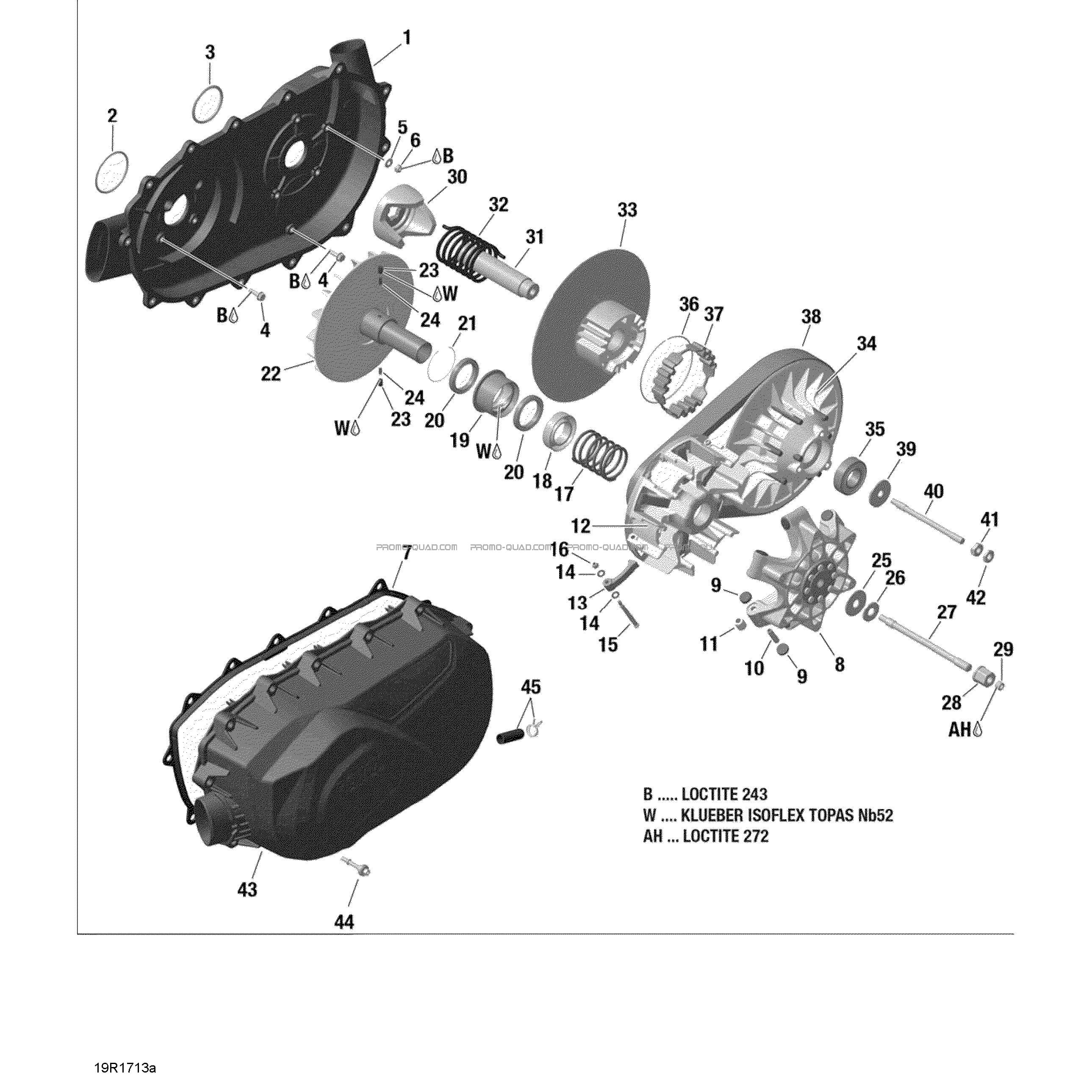 Transmission - 1000R EFI (Outlander Ensemble XMR)  Can-am  2017 Toutes les cylindrées  Original parts OEMTransmission - 1000R EFI (Outlander Ensemble XMR)  Can-am  2017 Toutes les cylindrées  Original parts OEM