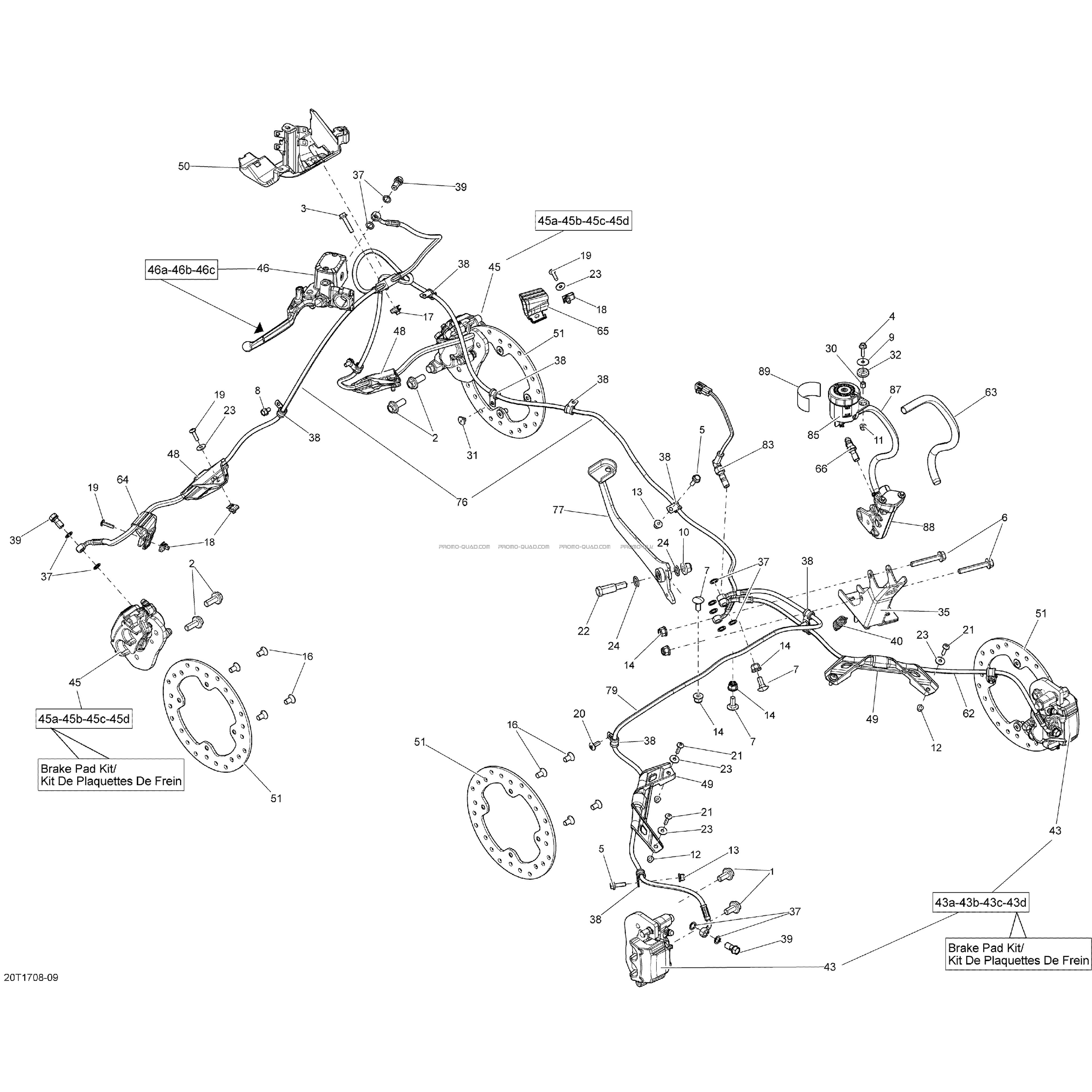 Freins Hydraulique  Can-am  2017 Toutes les cylindrées  Original parts OEMFreins Hydraulique  Can-am  2017 Toutes les cylindrées  Original parts OEM