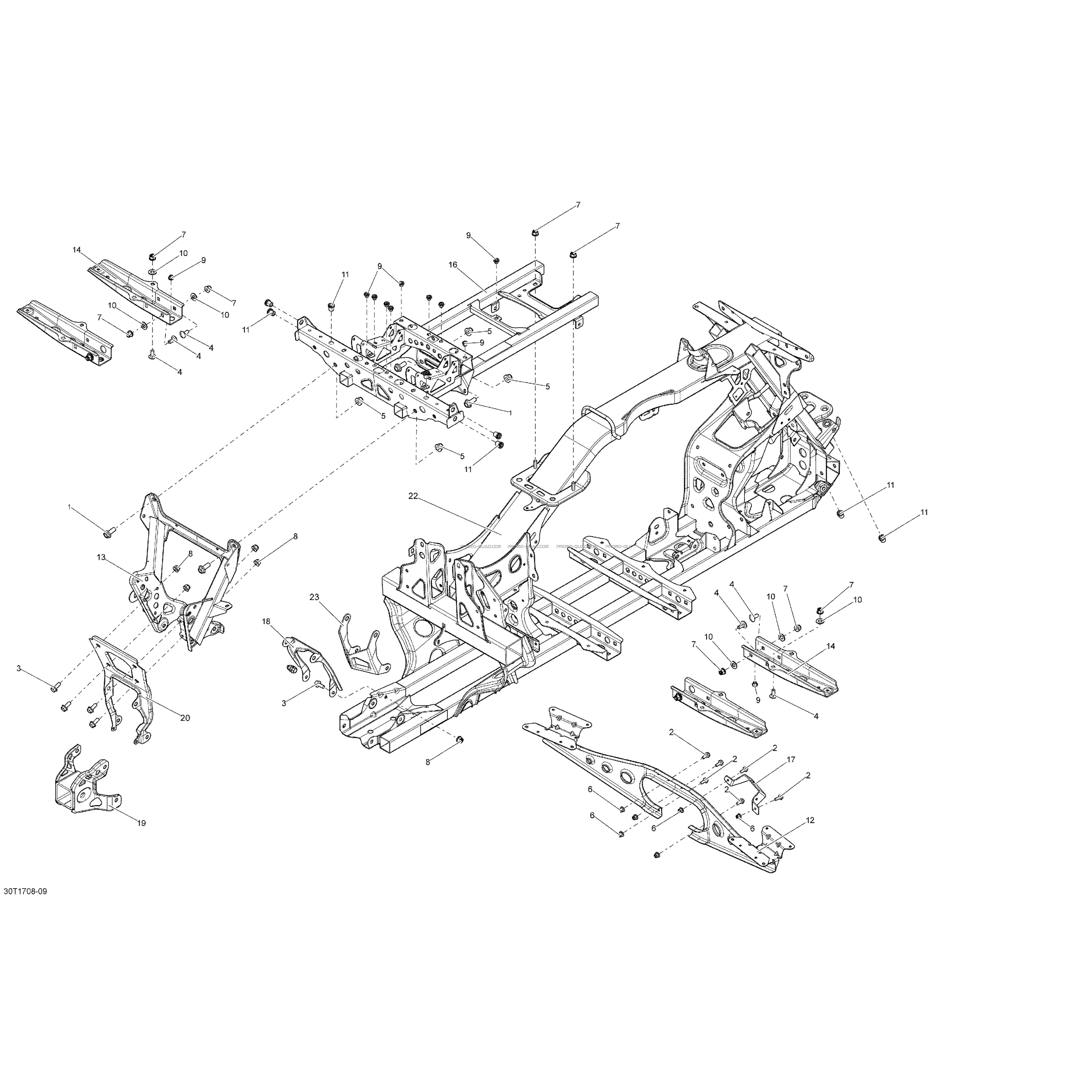 Châssis_2  Can-am  2017 Toutes les cylindrées  Original parts OEM
