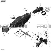 Collecteur Admission Air et Carter de Papillon - 1000 EFI pour Can-am Toutes les cylindrées 2017 Commander Max