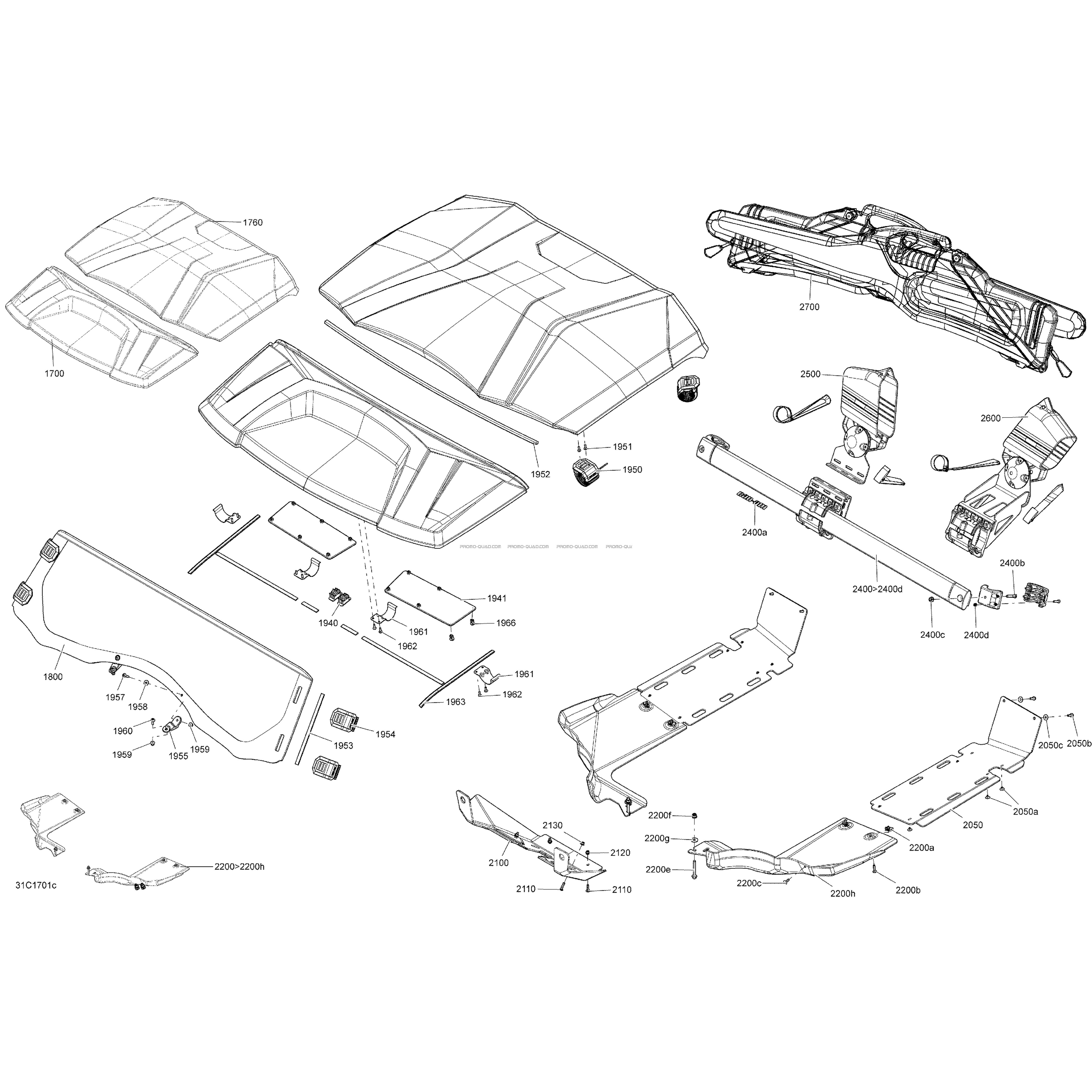 Carrosserie Et Accessoires - Pièces Ensemble Hunter  Can-am  2017 Toutes les cylindrées  Original parts OEMCarrosserie Et Accessoires - Pièces Ensemble Hunter  Can-am  2017 Toutes les cylindrées  Original parts OEM