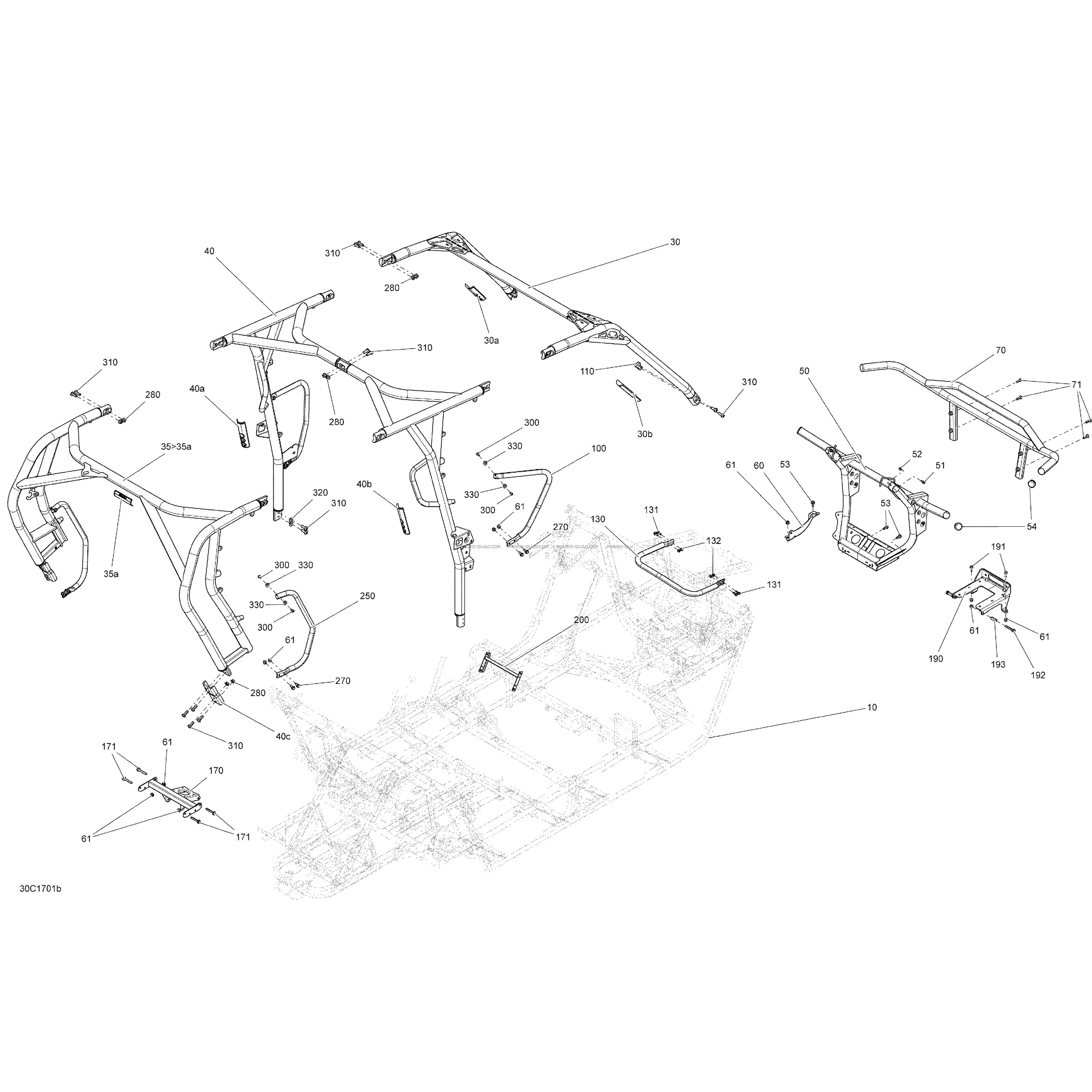 Châssis - Commander MAX  Can-am  2017 Toutes les cylindrées  pièces OEMChâssis - Commander MAX  Can-am  2017 Toutes les cylindrées  pièces OEM