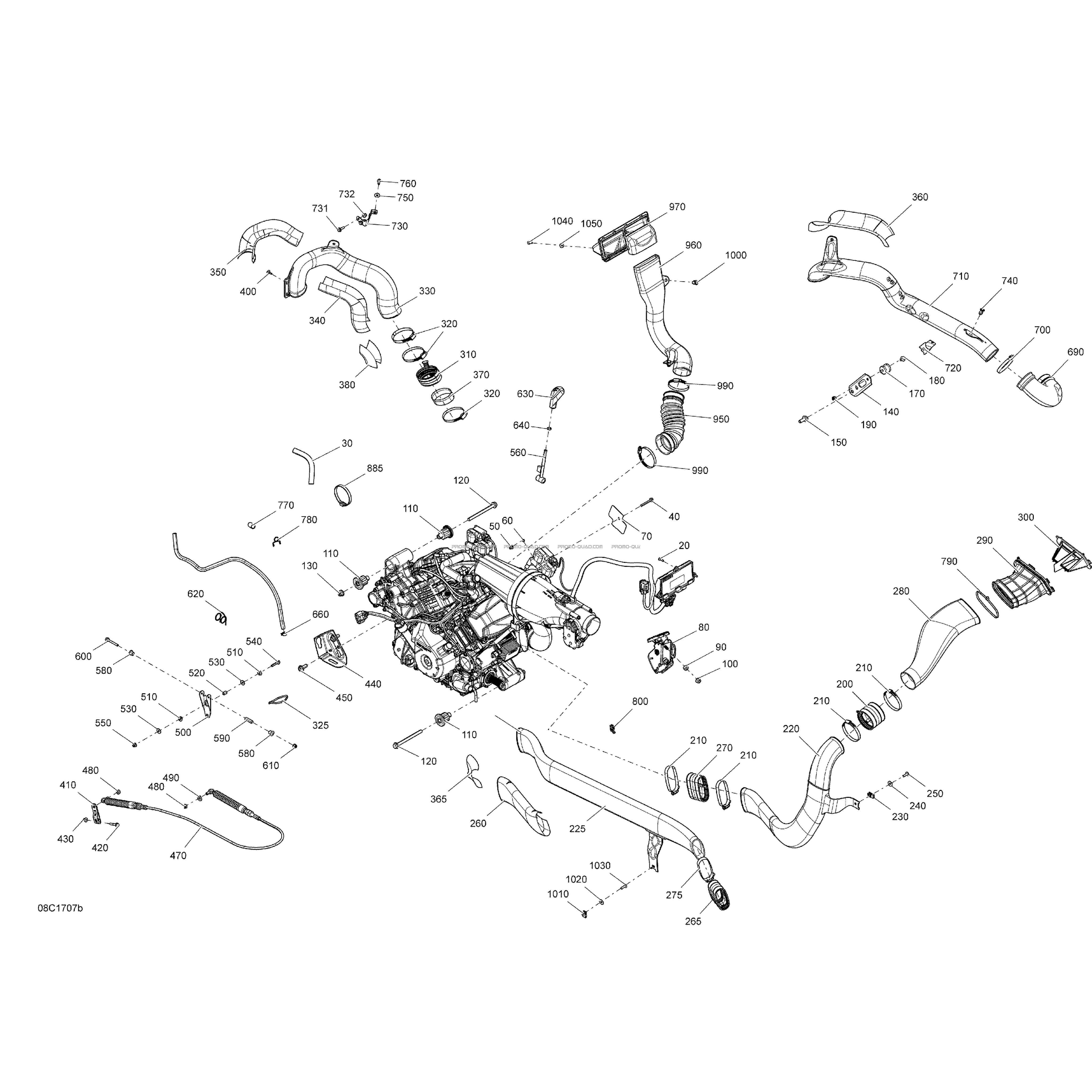 Engine - 1000R EFI Except XMR  Can-am  2017 Toutes les cylindrées  pièces OEMEngine - 1000R EFI Except XMR  Can-am  2017 Toutes les cylindrées  pièces OEM