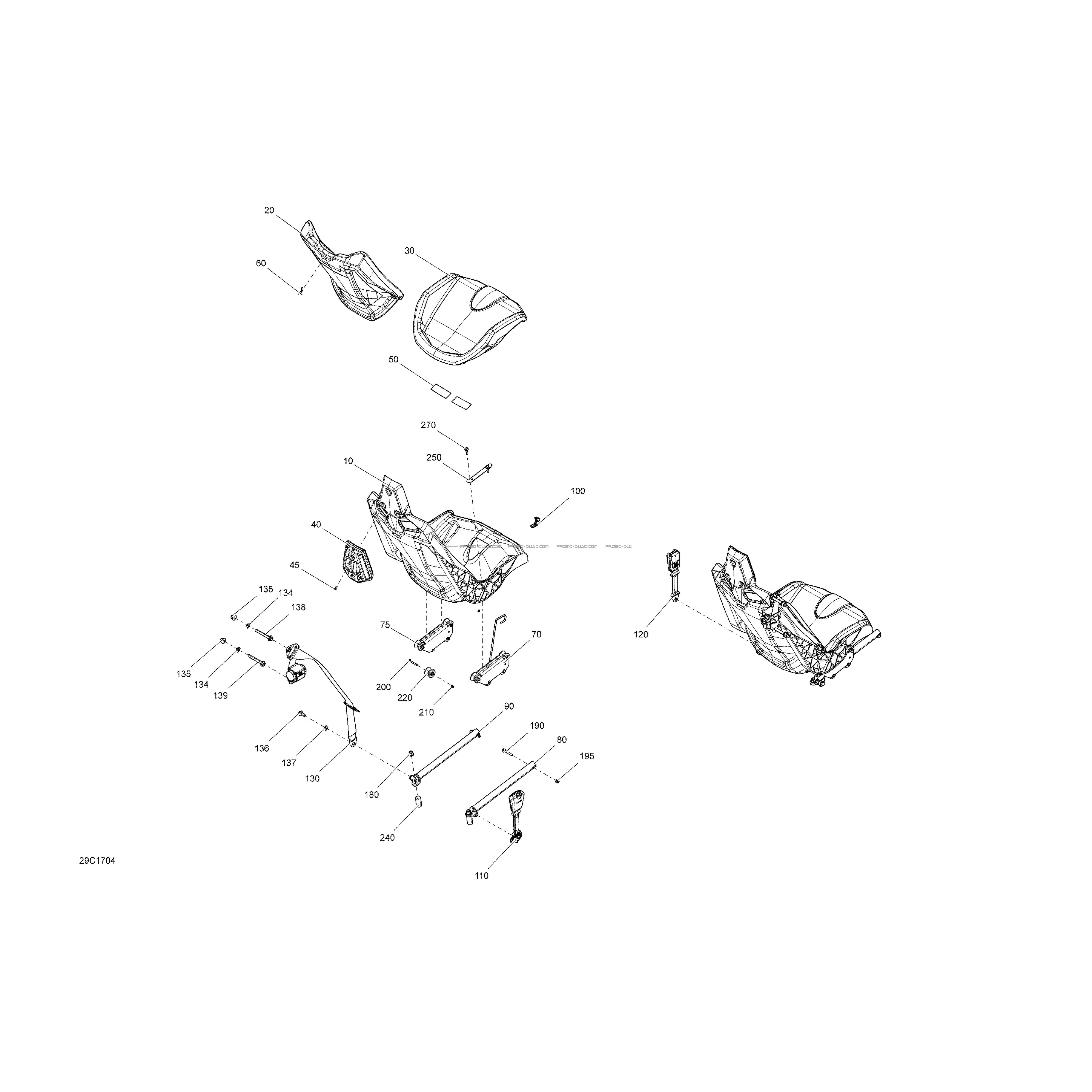 Siège  Can-am  2017 Toutes les cylindrées  Original parts OEMSiège  Can-am  2017 Toutes les cylindrées  Original parts OEM
