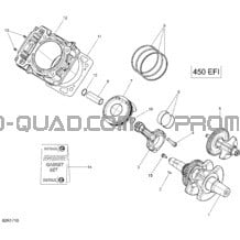 Crankshaft and Pistons - 450 EFI pour Can-am Toutes les cylindrées 2018 Outlander 450 EFI T3 Old EU Regulation