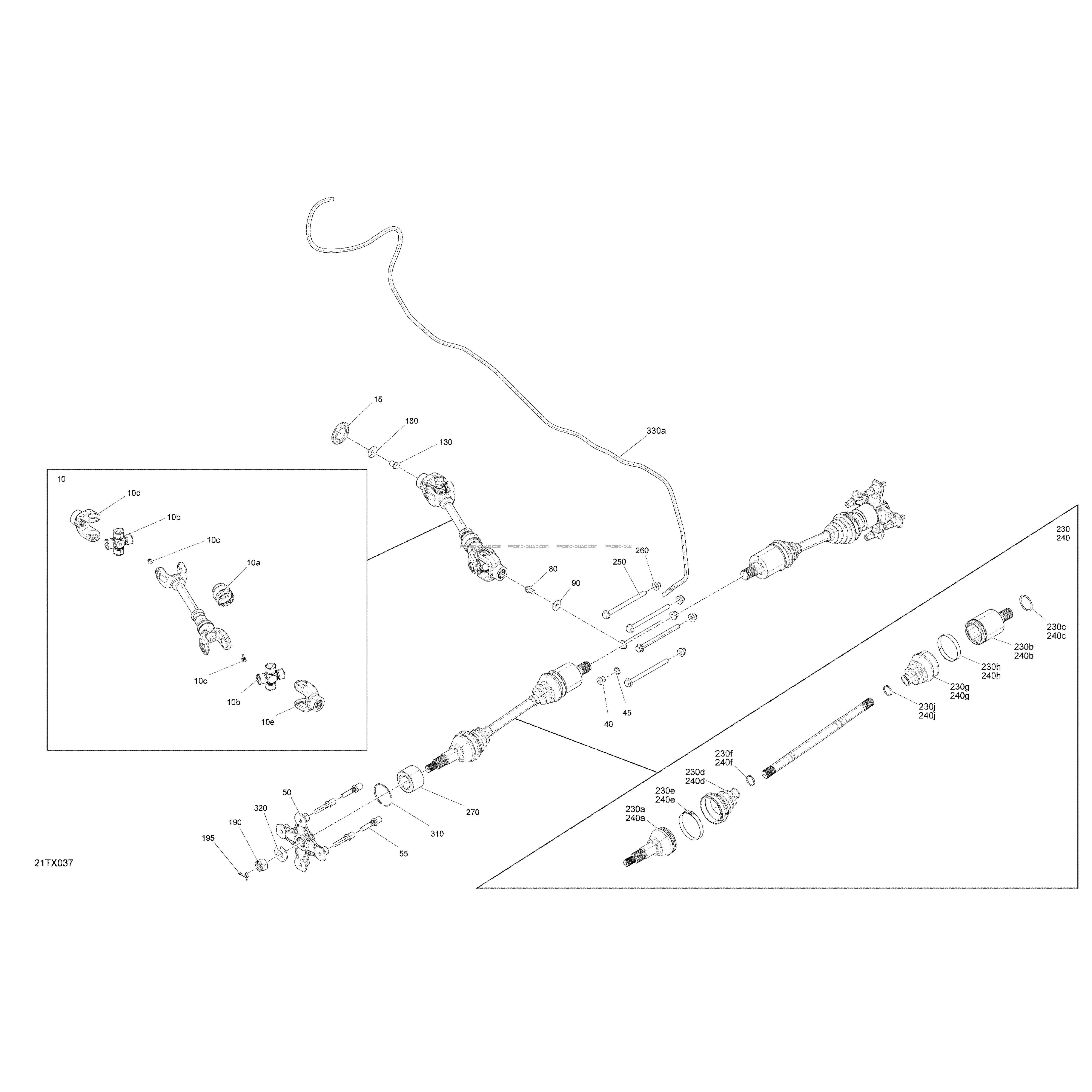 Entraînement - Section Arrière - XT - STD - PRO - Hunting Edition - DPS  Can-am  2018 Toutes les cylindrées  Original parts OEMEntraînement - Section Arrière - XT - STD - PRO - Hunting Edition - DPS  Can-am  2018 Toutes les cylindrées  Original parts OEM