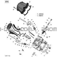 Culasse pour Can-am Toutes les cylindrées 2018 Outlander 570 EFI T3 including old EU Regulation - Built before Nov 2017