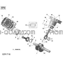 Vilebrequin et Pistons - 570 EFI pour Can-am Toutes les cylindrées 2018 Outlander 570 EFI T3 including old EU Regulation - Built before Nov 2017