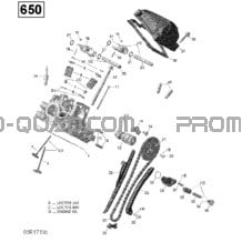 Culasse pour Can-am Toutes les cylindrées 2018 Outlander 650 EFI (Including T3 old EU Regulation - Built before Nov 2017) MY2018 0002BJA00 0002BJB00 0002NJA00 0002NJB00 0002PJ