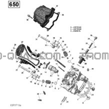 Culasse pour Can-am Toutes les cylindrées 2018 Outlander 650 EFI (Including T3 old EU Regulation - Built before Nov 2017) MY2018 0002BJA00 0002BJB00 0002NJA00 0002NJB00 0002PJ