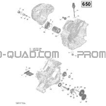 Lubrification du Moteur - 650 EFI pour Can-am Toutes les cylindrées 2018 Outlander 650 EFI (Including T3 old EU Regulation - Built before Nov 2017) MY2018 0002BJA00 0002BJB00 0002NJA00 0002NJB00 0002PJ