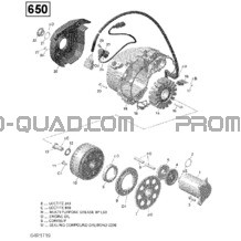 Magnéto et Démarreur Électrique - 650 EFI pour Can-am Toutes les cylindrées 2018 Outlander 650 EFI (Including T3 old EU Regulation - Built before Nov 2017) MY2018 0002BJA00 0002BJB00 0002NJA00 0002NJB00 0002PJ
