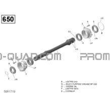 Arbre Entraînement - 650 EFI pour Can-am Toutes les cylindrées 2018 Outlander 650 EFI (Including T3 old EU Regulation - Built before Nov 2017) MY2018 0002BJA00 0002BJB00 0002NJA00 0002NJB00 0002PJ