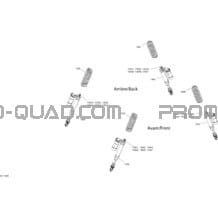 Amortisseurs G2 Outlander - Ensemble XTP pour Can-am Toutes les cylindrées 2018 Outlander 850 EFI