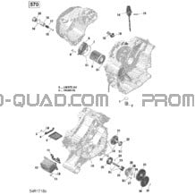Lubrification du Moteur - 570 EFI (Ensemble PRO) pour Can-am Toutes les cylindrées 2018 Outlander MAX 570 EFI T3 including old EU Regulation - Build before Nov 2017